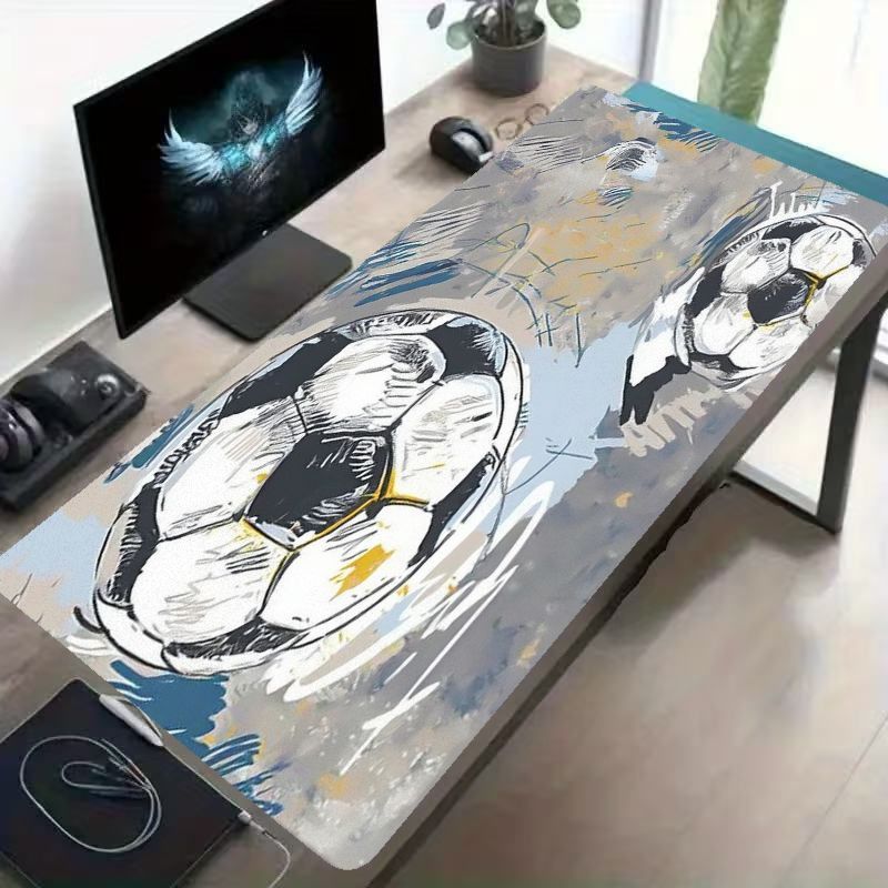 Gaming Accessories Brands - لوحة ماوس حديدية بتصميم كرة قدم