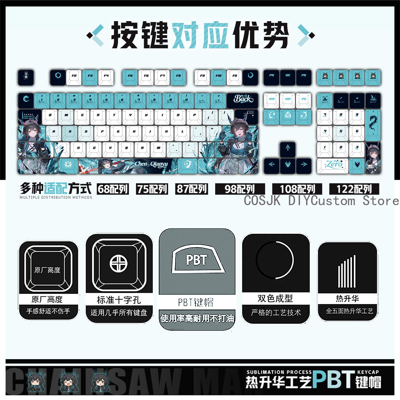 122 مفتاحًا بتصميم أنمي تشين ت - مراجعة Gaming Accessories To Gift وسعره