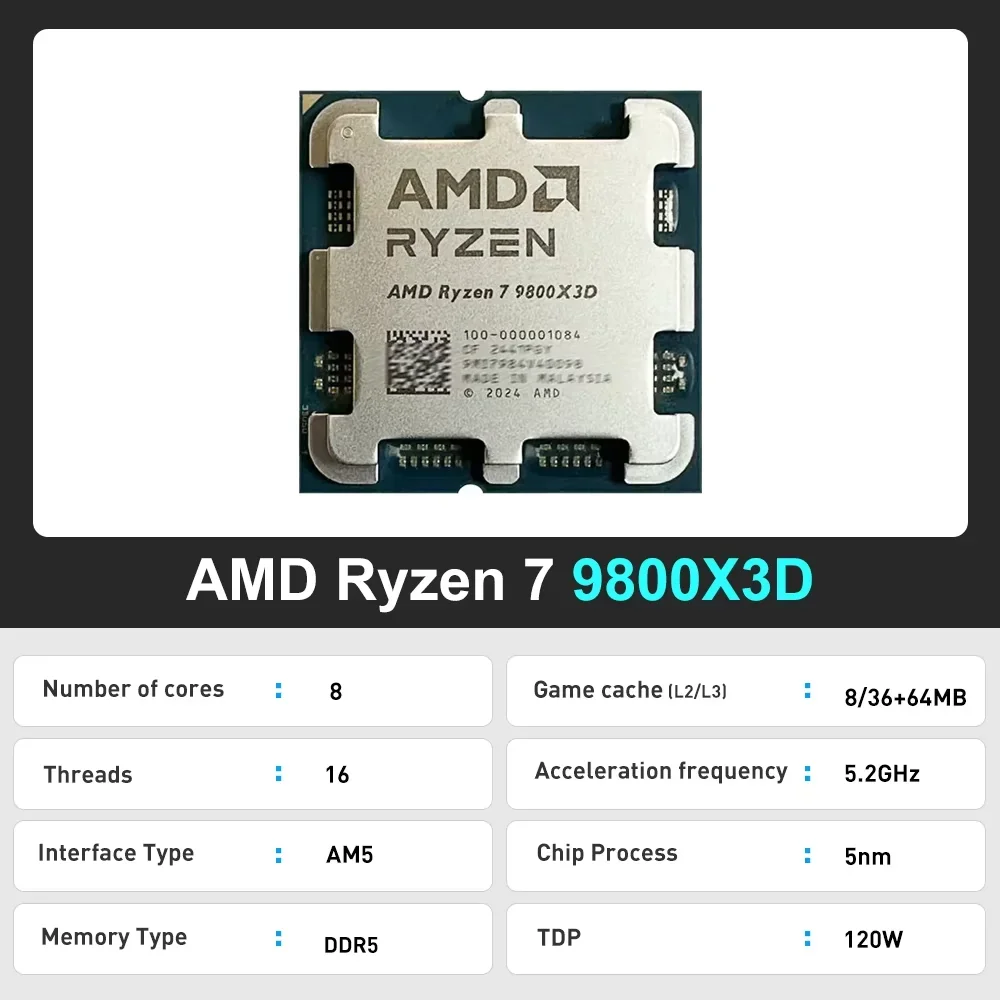 معالج Ryzen 7 9800X3D من AMD،  - مراجعة Amd Cpu Ryzen 7 وسعره