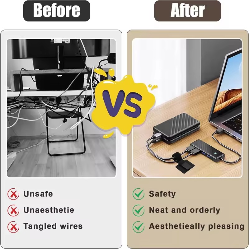 حاملات كابلات لاصقة تحت المكتب - مراجعة Gaming Accessories For Desk وسعره