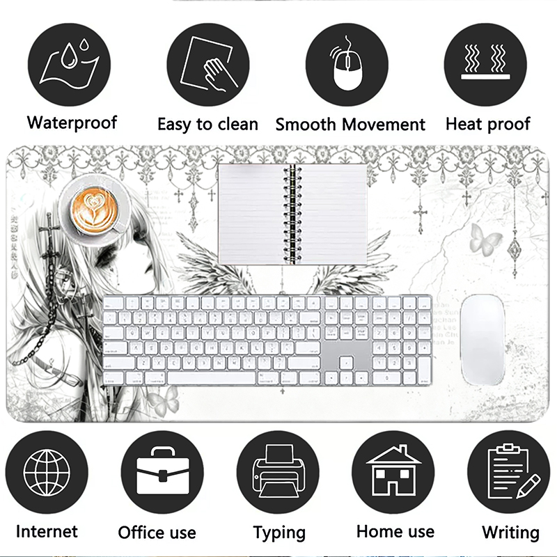لوحة ماوس جلدية سوداء وبيضاء ب - مراجعة Gaming Accessories Keyboards وسعره
